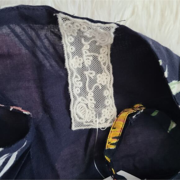 Sadie & Sage Floral Tropical Navy Blue Maxi Dress NWT Size Small - Picture 8 of 11